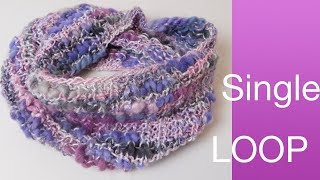 Singleloop stricken  Einfacher Loopschal für Anfänger [upl. by Cynarra450]