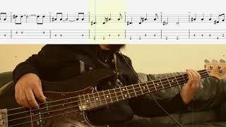 Bee Gees  Night Fever bass cover with tabs and musical notation [upl. by Cid]