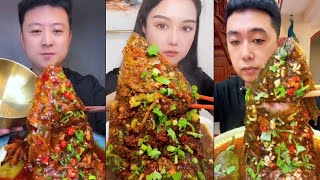 Asmr Eating 🐟 Braised Big Carp Holy Eating Fish Spicy Braised Fish🐠 128 [upl. by Enelia]