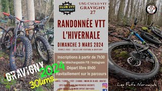 Rando Vtt quotLhivernal de Gravigny 2024quot 30 kms [upl. by Moreville543]