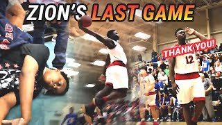 ZION GOES CRAZY IN LAST HIGH SCHOOL GAME EVER FULL HIGHLIGHTS [upl. by Airotnahs609]