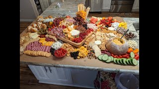 How to make a Charcuterie Table Grazing table first time making one [upl. by Ednyl]