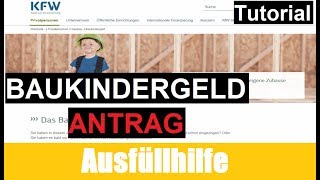 Baukindergeld Antrag stellen  Tutorial  Baukindergeld beantragen [upl. by Airotahs]