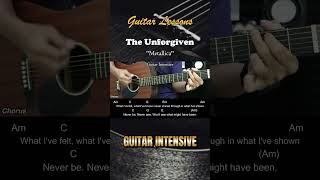 The Unforgiven  Metallica  EASY Guitar Lessons  Chords  Guitar Tutorial chordgitar [upl. by Dannye]