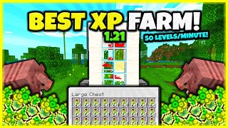 BEST XP FARM EVER 50 LEVELSMINUTE In Minecraft Bedrock And Java 121 [upl. by Arriet639]