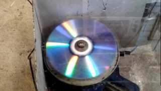 Exploding a CD by Spinning it at very high speeds [upl. by Eardna191]