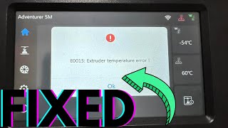 How To Fix Extruder Temperature Error On Flash Forge Adventurer 3D Printer [upl. by Hephzipah]