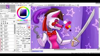 SpeedPaint Funtime Foxy Five Nights at Freddys [upl. by Zindman542]