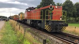 Transporting sleepers to the depot Trains and tracks RailfanSwietelsky [upl. by Skippie]