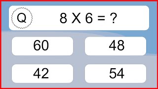 20 Multiplication Quiz Exercises for Kids [upl. by Leba81]