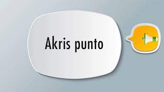 How To Pronounce Akris punto [upl. by Styles960]