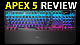 SteelSeries Apex 5 Hybrid Mechanical Gaming Keyboard Full Review [upl. by Anigger]