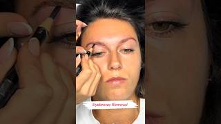 Eyebrows removal short juliedesigner removal eyebrow microblading browshaping beauty [upl. by Eugenius]