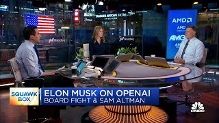 Squawk Box crew react to Elon Musks NYT DealBook Summit interview [upl. by Drawe623]