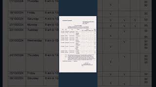 Timetable Rayat shikshan sanstha satara First semester exam 2024 collegeexam viralvideo exam [upl. by Mharg]