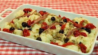 Receta de coliflor con vinagreta de anchoas [upl. by Araec3]