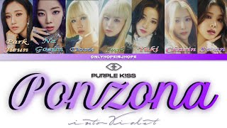 PURPLE KISS  Ponzona Lyrics w Dance Break 퍼플키스 Ponzona 가사 [upl. by Arrec]