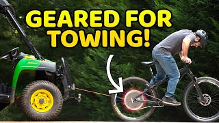 LOW geared bike can tow and climb like a beast Is this stupid or genius [upl. by Aciram]