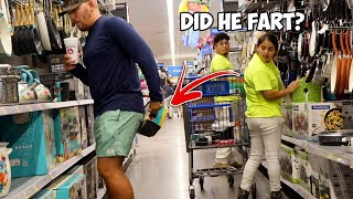 Funny LOUD FART Prank In WALMART ALMOST GOT BEAT UP [upl. by Hanad666]