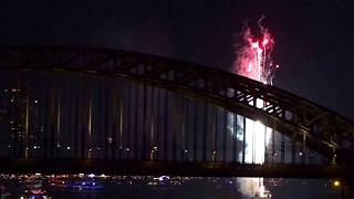 Kölner Lichter Lights of Cologne 2018  Ankunft der Schiffe  Arrival of Ships [upl. by Tate674]