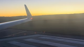 Delta A321 Sunset Takeoff with Beautiful Dual Thrust Reduction — RDU  SLC [upl. by Aiek]