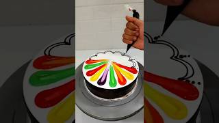 Multi Colour Cake  Chocolate Multi Colour Design shorts youtubeshorts video viralvideo cake [upl. by Kristian]