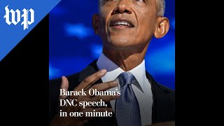 Barack Obamas DNC speech in one minute [upl. by Truc244]