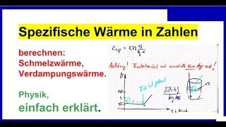 Spezifische Wärmekapazität in Zahlen 2 Schmelzwärme Verdampfungswärme Physik [upl. by Kehoe498]