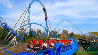 MACK RIDES MEGA COASTER quotBLUE FIREquot  EUROPA PARK GERMANY 2024 [upl. by Ahsemed]