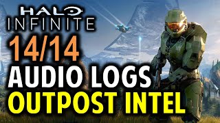 Outpost Intel UNSC Audio Logs All 14 Locations  Halo Infinity Collectibles Guide [upl. by Eiliak742]