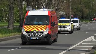 SMUR Police amp Ambulances with Sirens in Lille France [upl. by Jaclyn]