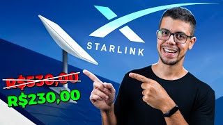 INTERNET STARLINK DE ELON MUSK MAIS BARATA NO BRASIL Agora vale a pena [upl. by Carothers]