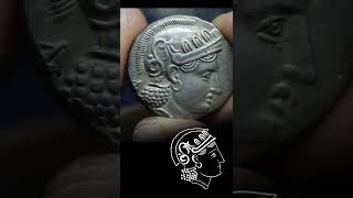 Bactrian Owl Tetradrachm Ancient Coin Shorts [upl. by Matt255]