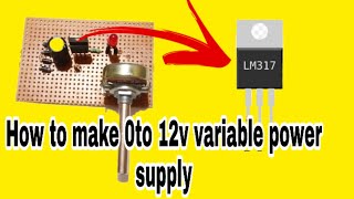 How to make a 15v to 12v variable power supply using LM317 IC  BY IndianElectronics [upl. by Eicats]