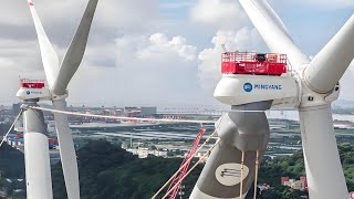 World’s largest monolithic floating wind power platform sets sail [upl. by Atterehs]