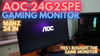 AOC 24G2SPE 165HZ GAMING MONITOR  UNBOXING and what is the difference from 24G2E [upl. by Rogerson]