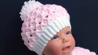 GORRO PARA NIÃ‘AS A CROCHET O GANCHILLO GORRO BOINA PARA NIÃ‘AS PASO A PASO CROHET FOR BABY [upl. by Ahseket]