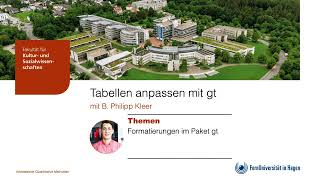 Tabellen anpassen mit gt [upl. by Eenhat]