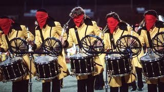 Drum line plays amazing blindfolded solo  1983 Bridgemen [upl. by Sherrard837]