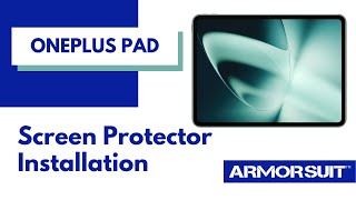 OnePlus Pad Matte Screen Protector MilitaryShield Wet Installation Video Guide by ArmorSuit [upl. by Neirrad]