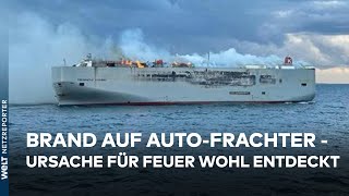 BRAND AUF FRACHTER Ursache für heftiges Feuer wohl gefunden  Angst vor Ölpest wächst [upl. by Aleafar389]