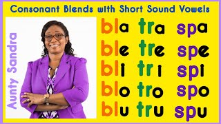 Blending Consonant blends with Short Sound Vowels  Three letters  Listening Skill  Phonics Skills [upl. by Novikoff]