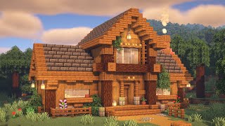 How to build a Large Spruce House in Minecraft  Spruce Mansion Tutorial [upl. by Vel997]