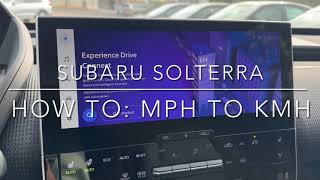 Subaru Solterra MPH to KMH [upl. by Palestine996]