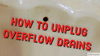 How to unclog overflow drain easily [upl. by Ramyaj]