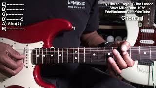 FLY LIKE AN EAGLE Steve Miller Band Guitar Lesson EricBlackmonGuitar [upl. by Bumgardner]