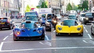 Guy brings out 65Million worth of Pagani Zondas into central London [upl. by Krug139]