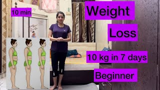 Weight loss workout  10kg in 7 days  Home workout [upl. by Merrie]