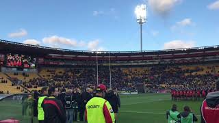 Sianne singing NZ anthem at Westpac Stadium Kiwis vs Fiji 2017 RLWC [upl. by Thursby]