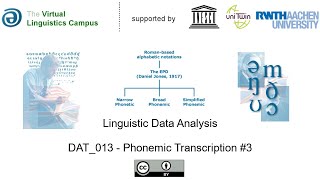 DAT013  Phonemic Transcription  VLC Series 3 [upl. by Andriana]